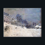 Carte Postale Monet - La route devant la ferme Saint Simeon<br><div class="desc">Claude Monet célèbre peinture,  La Route devant la ferme Saint-Siméon en hiver</div>