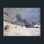 Carte Postale Monet - La route devant la ferme Saint Simeon<br><div class="desc">Claude Monet célèbre peinture,  La Route devant la ferme Saint-Siméon en hiver</div>