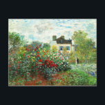 Carte Postale Monet - Le jardin de l'artiste à Argenteuil<br><div class="desc">Claude Monet peinture - Le Jardin de l'Artiste à Argenteuil,  un coin du jardin avec dahlias,  célèbre oeuvre impressionniste</div>