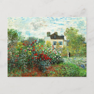 Carte Postale Monet - Le jardin de l'artiste à Argenteuil