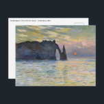 Carte Postale Monet - Le Manneport, Falaise à Etretat, coucher d<br><div class="desc">The Manneport,  Cliff at Etretat,  Sunset / Etretat,  couchant du soleil - Claude Monet,  1883</div>