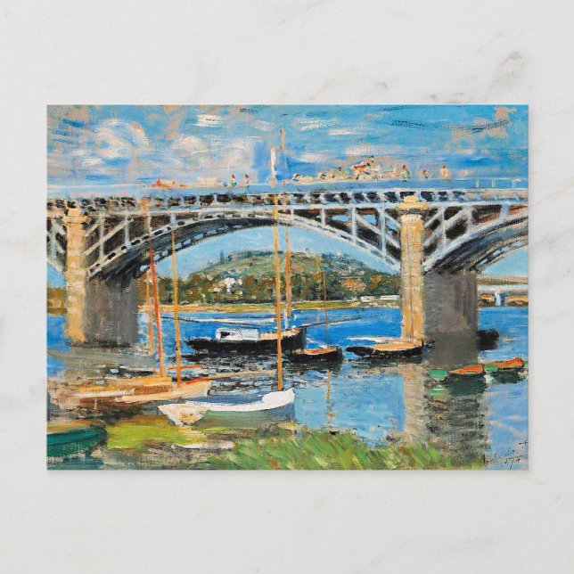 Carte Postale Monet - Le Pont sur la Seine, (Devant)