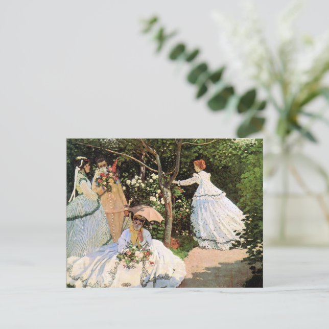 Carte Postale Monet - Les femmes dans le jardin (Debout devant)