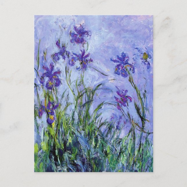 Carte postale Monet Lilac Irises (Devant)