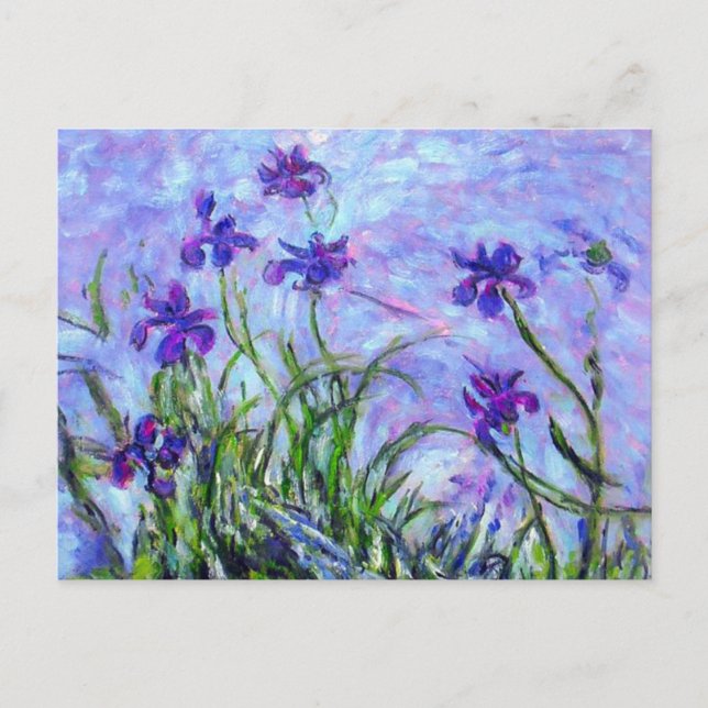 Carte Postale Monet Lilac Irises (Devant)