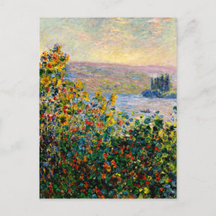 Carte Postale Monet - Lits de fleurs à Vetheuil