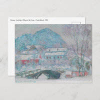 Monet - Norvège, Village de Sandviken dans la neig