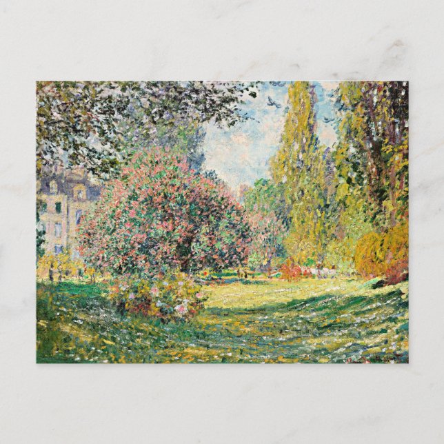 Carte Postale Monet - Paysage, Le Parc Monceau, (Devant)