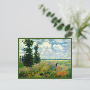 Carte Postale Monet peinture, Poppy Field, Argenteuil,