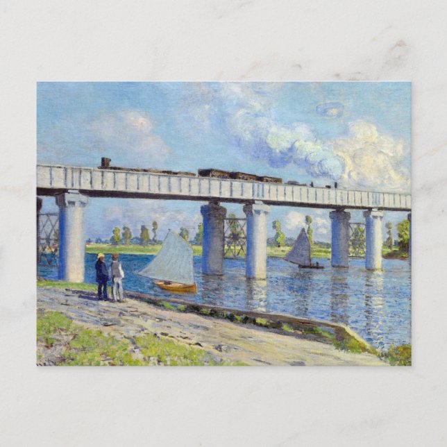 Carte Postale Monet - Railway Bridge at Argenteuil (Devant)