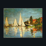 Carte Postale Monet, Regattas à Argenteuil<br><div class="desc">Célèbre tableau de Claude Monet,  Regattas à Argenteuil</div>