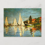 Carte Postale Monet, Regattas à Argenteuil<br><div class="desc">Célèbre tableau de Claude Monet,  Regattas à Argenteuil</div>