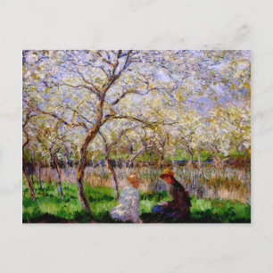 Carte Postale Monet - Springtime, peinture d'art