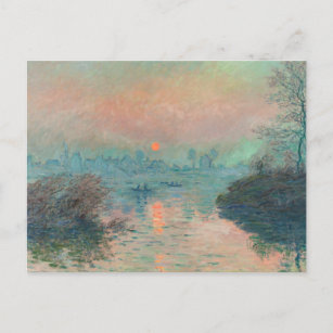 Carte Postale Monet Sunset Seine Beaux-Art Impressionnisme