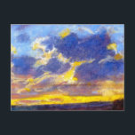 Carte Postale Monet - Tombe de nuit, célèbre peinture,<br><div class="desc">La tombée de la nuit,  peinture colorée d'art raffiné de Claude Monet</div>