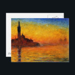 Carte Postale Monet - Venise au crépuscule<br><div class="desc">Twilight Venice,  tableau d'art de l'artiste impressionniste français Claude Monet</div>