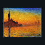 Carte Postale Monet - Venise au crépuscule<br><div class="desc">Twilight Venice,  tableau d'art de l'artiste impressionniste français Claude Monet</div>