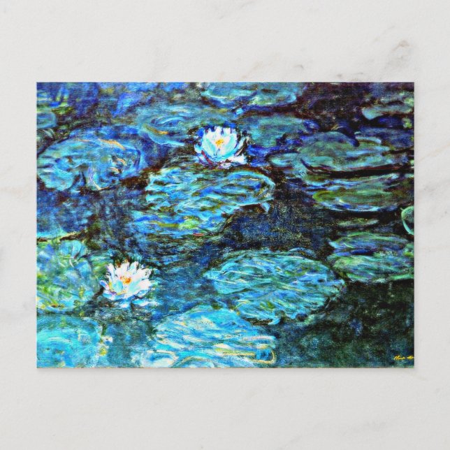 Carte Postale Monet - Water Lilies, Blue (Devant)