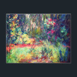 Carte Postale Monet Water Lily Pond<br><div class="desc">Carte postale avec peinture à l’huile de Claude Monet Corner of Water Lily Pond (1918). De belles nénuphars flottent dans un étang dans un paysage naturel serein. Un grand cadeau pour les amateurs d'impressionnisme et d'art français.</div>