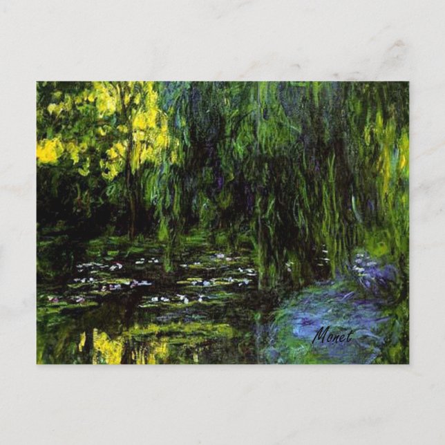 Carte postale MONET Water Lily Pond Weeping Wilepi (Devant)