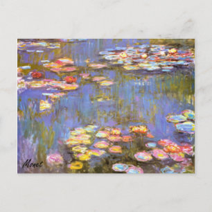 Carte Postale MONET Water Lys 1916 teintes brite POSTCARD