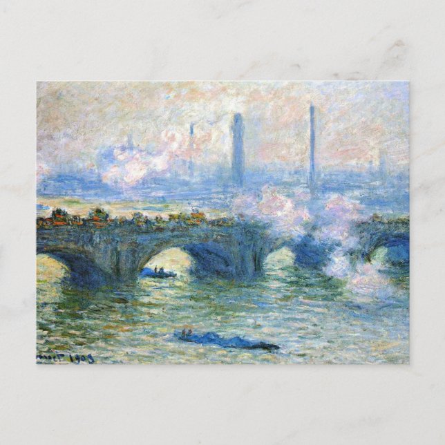 Carte Postale Monet - Waterloo Bridge, Londres, (Devant)