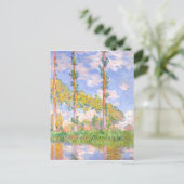 Carte Postale Monet Wind Poplars dans Sun Vintage Landcape (Debout devant)