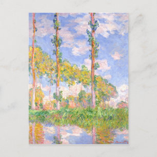 Carte Postale Monet Wind Poplars dans Sun Vintage Landcape