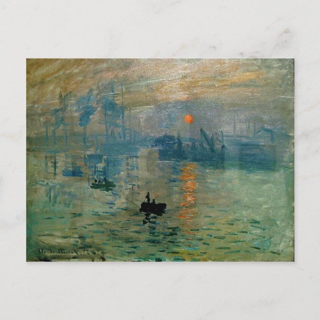 Carte Postale Monet's Impression Sunrise (soleil levant) - 1872 (Devant)