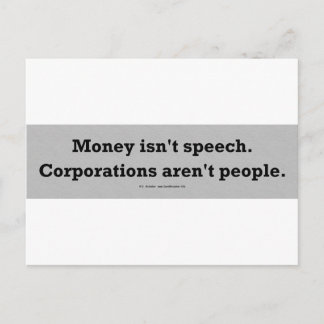 Carte Postale MoneySpeechCorpPersonne