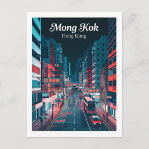 Carte Postale Mong Kok, Argyle Street Canyon de néon Hong Kong
