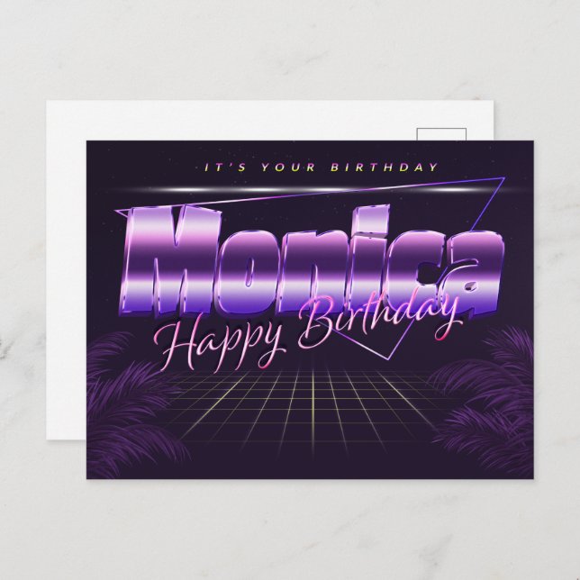 Carte Postale Monica Prénom (Devant / Derrière)