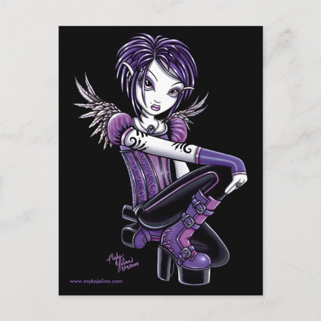 Carte postale Monica Purple Tattoo (Devant)
