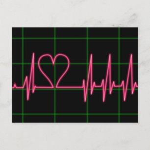 Carte postale Moniteur cardiaque