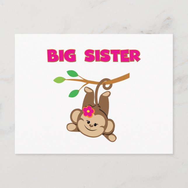 Carte Postale Monkey Big Sister (Devant)
