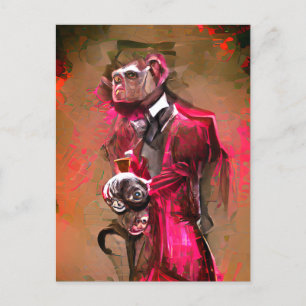 Carte Postale Monkey Butler