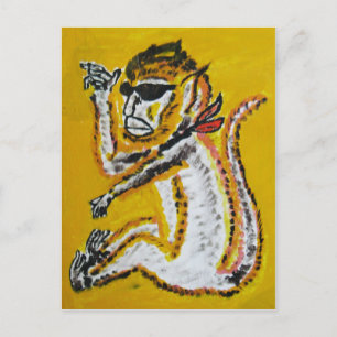 Carte Postale Monkey Circus Art