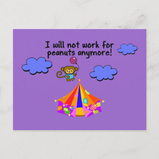 Carte Postale Monkey échappe au cirque