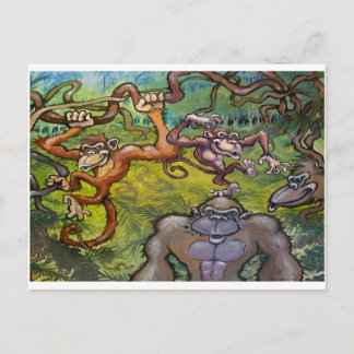 Carte Postale Monkey Fun
