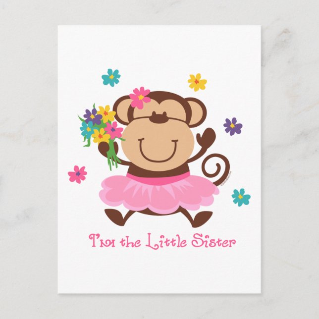 Carte Postale Monkey Little Sister (Devant)