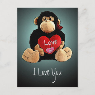 Carte Postale Monkey Love