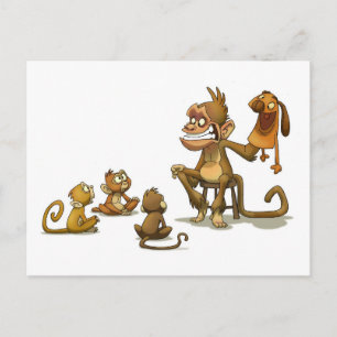 Carte postale Monkey Puppet