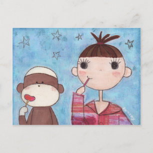 Carte postale Monkey See, Monkey Do