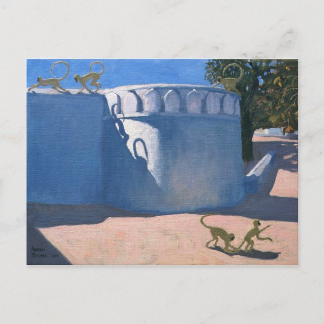 Carte Postale Monkey Temple India 2000 (Devant)