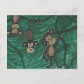Carte Postale Monkeys Postcards