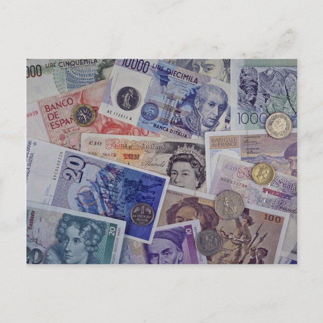 Carte Postale monnaie européenne (Devant)