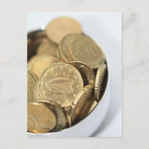 Carte Postale monnaie irlandaise pot d'or pour le jour de st pat