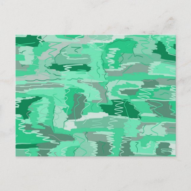 Carte Postale Monnaie verte Abstraite (Devant)