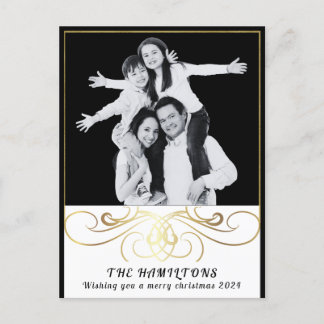 Carte postale monochrome Elegance noir et blanc