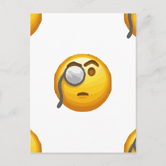 Carte Postale monocle émoji (Devant)